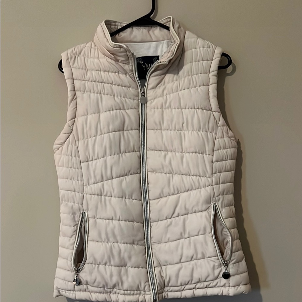Cream Quilted Puffer Vest